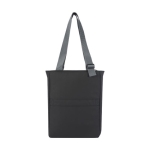 Multi-use recycled polyester shopping bag for laptops, 14'' black colour