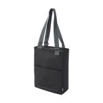 Multi-use recycled polyester shopping bag for laptops, 14'' black colour