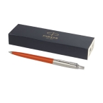 Eco-friendly pen with refill included, black ink, Parker Jotter orange colour