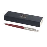 Eco-friendly pen with refill included, black ink, Parker Jotter dark red colour