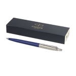 Eco-friendly pen with refill included, black ink, Parker Jotter navy-blue colour