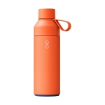 Stainless steel and recycled plastic thermos, 500 ml orange colour