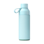 Stainless steel and recycled plastic thermos, 500 ml pastel blue colour