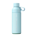 Stainless steel and recycled plastic thermos, 500 ml pastel blue colour