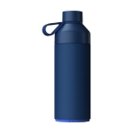 Ocean Bottle stainless steel and recycled plastic thermos, 1 L navy-blue colour