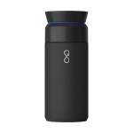 Stainless steel and recycled plastic thermos, 350 ml black colour