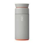 Stainless steel and recycled plastic thermos, 350 ml grey colour