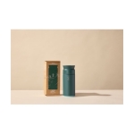 Stainless steel and recycled plastic thermos, 350 ml dark green colour