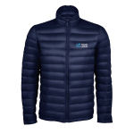 Men's jacket from sorona and recycled polyester, SOL'S Wilson navy-blue colour view with print area