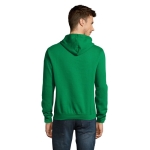 Hoodie made of thick fleece, 320 g/m2, SOL'S Slam green colour second photographic view