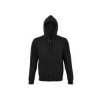 Men's hooded sweater, 80% cotton, 280 g/m2, SOL'S Spike black colour