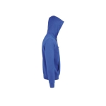 Men's hooded sweater, 80% cotton, 280 g/m2, SOL'S Spike royal blue colour side view