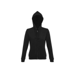 Women's cotton and polyester hoodie, 280 g/m2, SOL'S Spike black colour