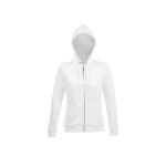 Women's cotton and polyester hoodie, 280 g/m2, SOL'S Spike white colour ninth view