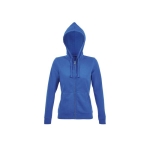 Women's cotton and polyester hoodie, 280 g/m2, SOL'S Spike royal blue colour third view