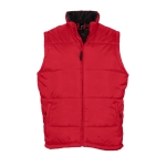 Padded polyamide gilet with two pockets, 210T, SOL'S Warm red colour fifth view