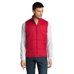 Padded polyamide gilet with two pockets, 210T, SOL'S Warm red colour fifth photographic view