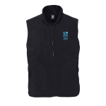 Unisex polyester fleece gilet, 320 g/m2, SOL'S Norway dark grey colour view with print area