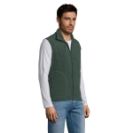 Unisex polyester fleece gilet, 320 g/m2, SOL'S Norway military green colour third photographic view