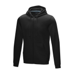 Men’s organic cotton GOTS sweatshirt, 280 g/m², Elevate NXT black colour