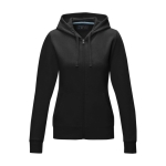 Women’s organic cotton GOTS sweatshirt, 280 g/m², Elevate NXT black colour