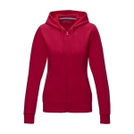 Women’s organic cotton GOTS sweatshirt, 280 g/m², Elevate NXT red colour