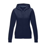 Women’s organic cotton GOTS sweatshirt, 280 g/m², Elevate NXT navy-blue colour