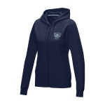 Women’s organic cotton GOTS sweatshirt, 280 g/m², Elevate NXT navy-blue colour