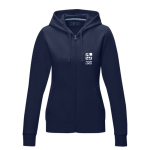 Women’s organic cotton GOTS sweatshirt, 280 g/m², Elevate NXT navy-blue colour