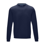 Men’s organic cotton GOTS crew neck sweater, 280 g/m², Elevate NXT navy-blue colour