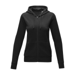 Women’s cotton hoodie, 240 g/m², Elevate Essentials black colour