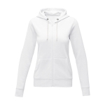 Women’s cotton hoodie, 240 g/m², Elevate Essentials white colour