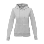 Women’s cotton hoodie, 240 g/m², Elevate Essentials light grey colour