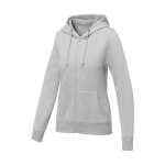 Women’s cotton hoodie, 240 g/m², Elevate Essentials light grey colour