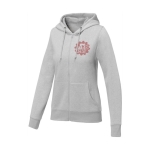 Women’s cotton hoodie, 240 g/m², Elevate Essentials light grey colour