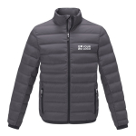 Men’s down jacket in polyester, 164 g/m², Elevate Life dark grey colour