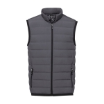 Men’s down gilet in polyester, 164 g/m², Elevate Life dark grey colour