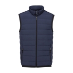 Men’s down gilet in polyester, 164 g/m², Elevate Life navy-blue colour