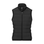 Women’s down vest in polyester, 164 g/m², Elevate Life black colour