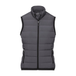 Women’s down vest in polyester, 164 g/m², Elevate Life dark grey colour