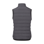 Women’s down vest in polyester, 164 g/m², Elevate Life dark grey colour