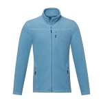 Men’s recycled polyester fleece jacket, 174 g/m², Elevate NXT blue colour