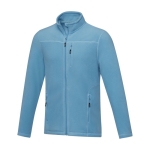 Men’s recycled polyester fleece jacket, 174 g/m², Elevate NXT blue colour