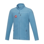 Men’s recycled polyester fleece jacket, 174 g/m², Elevate NXT blue colour