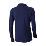 Women’s long-sleeve cotton polo shirt, 200 g/m², Elevate Life ultramarine blue colour