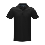 Men’s corporate organic cotton GOTS polo shirt, 180 g/m², Elevate NXT black colour