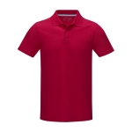 Men’s corporate organic cotton GOTS polo shirt, 180 g/m², Elevate NXT red colour