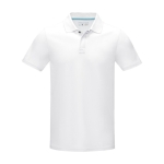 Men’s corporate organic cotton GOTS polo shirt, 180 g/m², Elevate NXT white colour