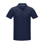 Men’s corporate organic cotton GOTS polo shirt, 180 g/m², Elevate NXT navy-blue colour