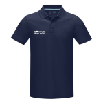 Men’s corporate organic cotton GOTS polo shirt, 180 g/m², Elevate NXT navy-blue colour